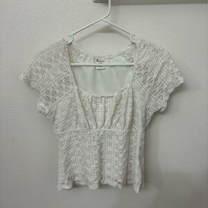 No Boundaries White Lace Blouse